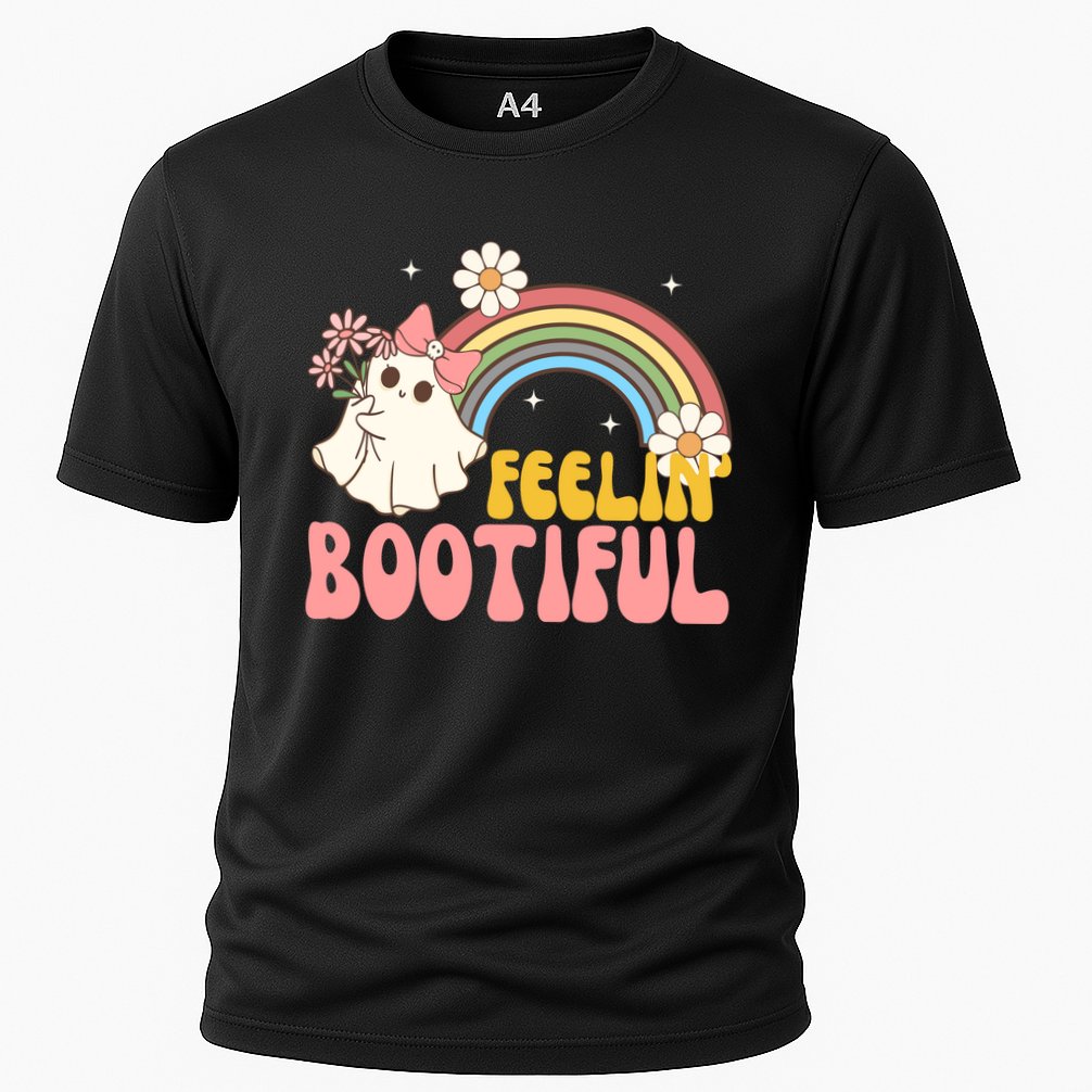 Feeling Bootiful Cute Retro Ghost Halloween Performance Shirt