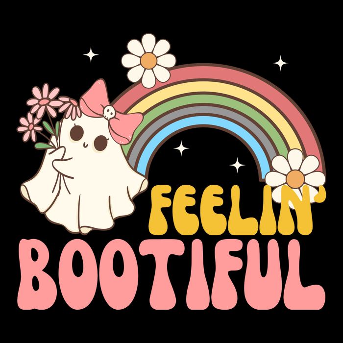 Feeling Bootiful Cute Retro Ghost Halloween Apron
