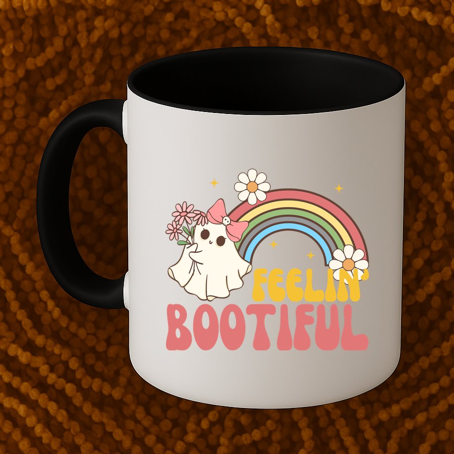 Feeling Bootiful Cute Retro Ghost Halloween Mug