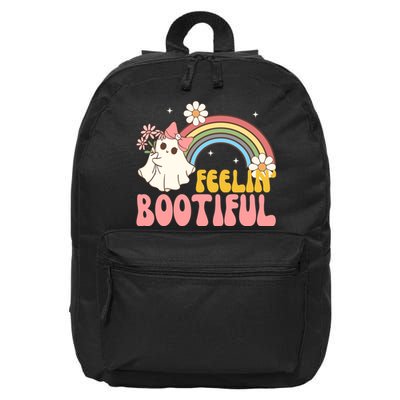 Feeling Bootiful Cute Retro Ghost Halloween 16 in Basic Backpack