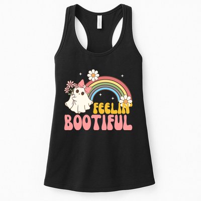 Feeling Bootiful Cute Retro Ghost Halloween Womens Tank Top