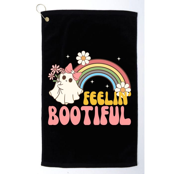 Feeling Bootiful Cute Retro Ghost Halloween Golf Towel