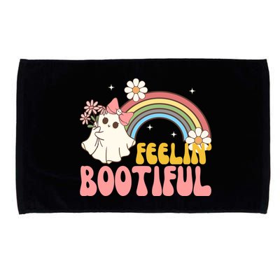 Feeling Bootiful Cute Retro Ghost Halloween Microfiber Hand Towel