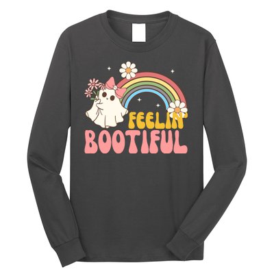 Feeling Bootiful Cute Retro Ghost Halloween Long Sleeve Shirt