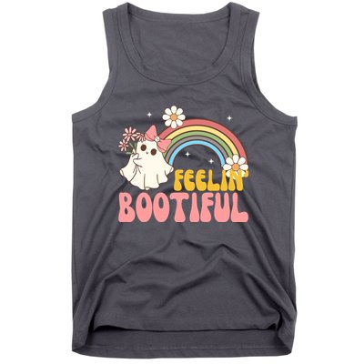 Feeling Bootiful Cute Retro Ghost Halloween Tank Top