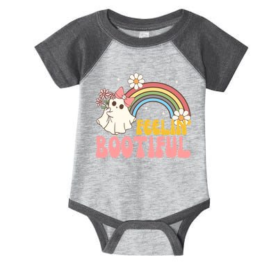 Feeling Bootiful Cute Retro Ghost Halloween Infant Baby Jersey Bodysuit