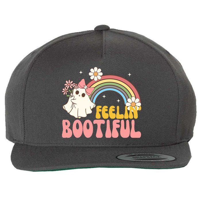 Feeling Bootiful Cute Retro Ghost Halloween Wool Snapback Cap