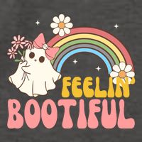 Feeling Bootiful Cute Retro Ghost Halloween Vector Backpack