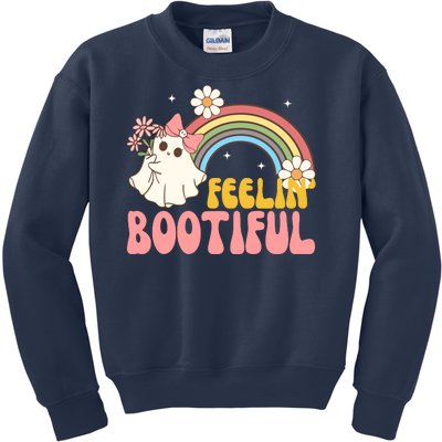 Feeling Bootiful Cute Retro Ghost Halloween Kids Sweatshirt