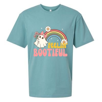 Feeling Bootiful Cute Retro Ghost Halloween Sueded Cloud Jersey T-Shirt