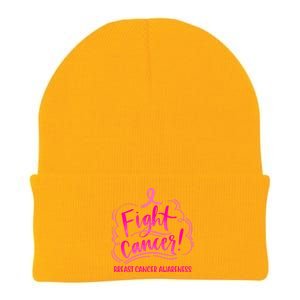 Fight Breast Cancer Awareness Knit Cap Winter Beanie