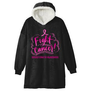 Fight Breast Cancer Awareness Hooded Wearable Blanket