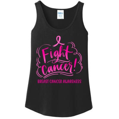 Fight Breast Cancer Awareness Ladies Essential Tank