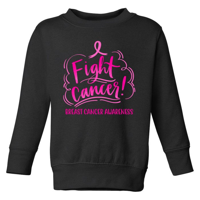 Fight Breast Cancer Awareness Toddler Sweatshirt