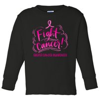 Fight Breast Cancer Awareness Toddler Long Sleeve Shirt