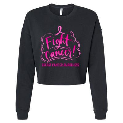 Fight Breast Cancer Awareness Cropped Pullover Crew