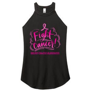 Fight Breast Cancer Awareness Women's Perfect Tri Rocker Tank