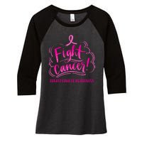 Fight Breast Cancer Awareness Women's Tri-Blend 3/4-Sleeve Raglan Shirt