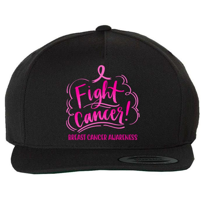 Fight Breast Cancer Awareness Wool Snapback Cap