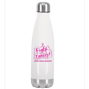 Fight Breast Cancer Awareness Stainless Steel Insulated Water Bottle