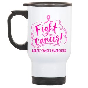 Fight Breast Cancer Awareness Stainless Steel Travel Mug