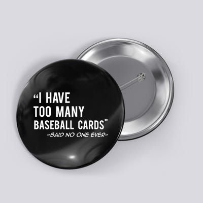 Funny Baseball Cards Collector Gift TShirt TShirt Button