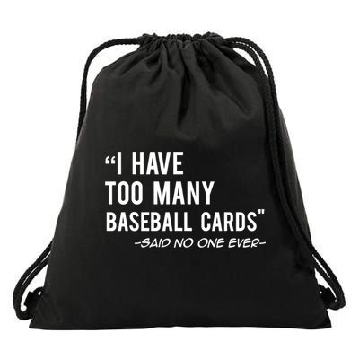 Funny Baseball Cards Collector Gift TShirt TShirt Drawstring Bag