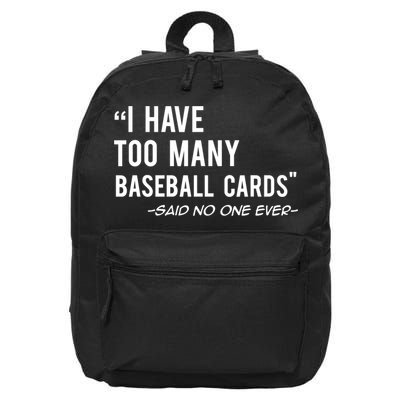 Funny Baseball Cards Collector Gift TShirt TShirt 16 in Basic Backpack