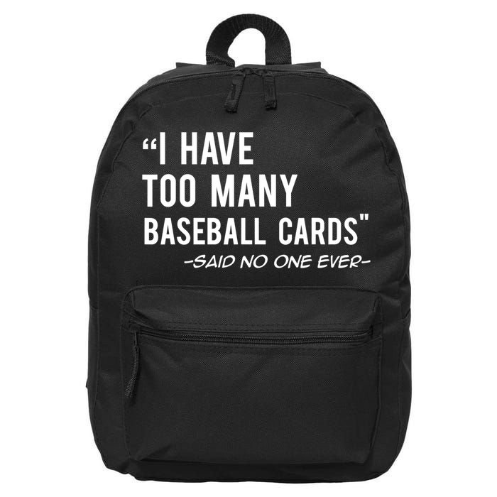 Funny Baseball Cards Collector Gift TShirt TShirt 16 in Basic Backpack