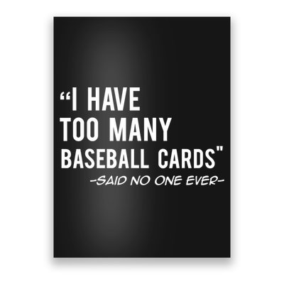 Funny Baseball Cards Collector Gift TShirt TShirt Poster