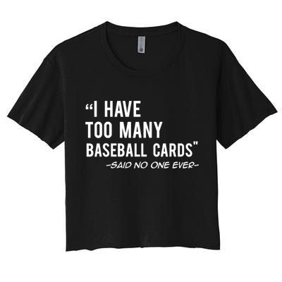 Funny Baseball Cards Collector Gift TShirt TShirt Women's Crop Top Tee