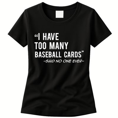 Funny Baseball Cards Collector Gift TShirt TShirt Womens T-Shirt