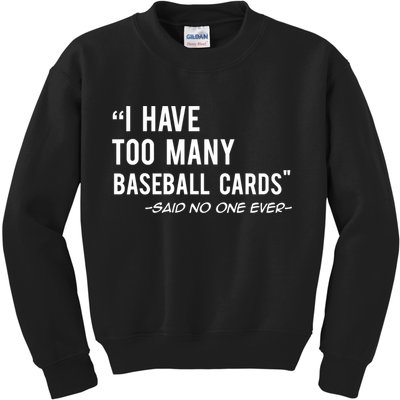 Funny Baseball Cards Collector Gift TShirt TShirt Kids Sweatshirt