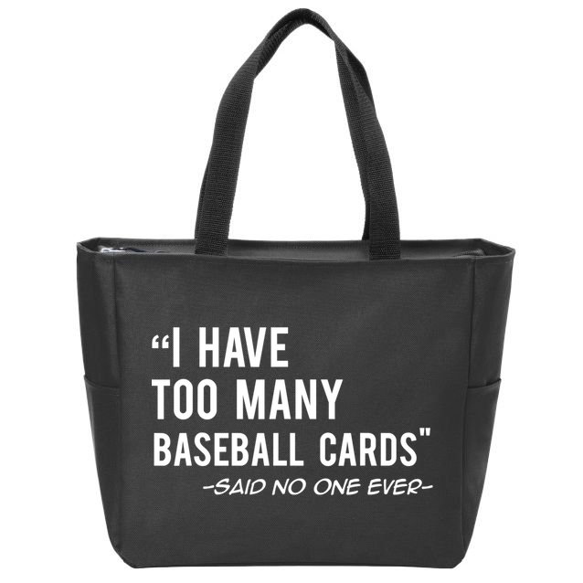 Funny Baseball Cards Collector Gift TShirt TShirt Zip Tote Bag
