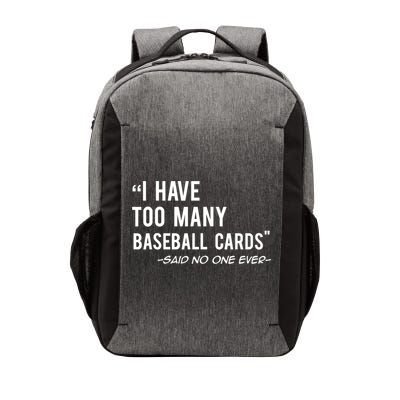 Funny Baseball Cards Collector Gift TShirt TShirt Vector Backpack
