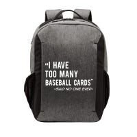 Funny Baseball Cards Collector Gift TShirt TShirt Vector Backpack