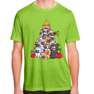 French Bulldog Christmas Tree Dog Santa Xmas Funny Gift Boys Cool Gift Adult ChromaSoft Performance T-Shirt