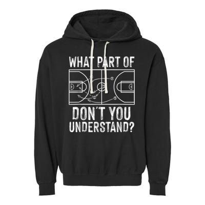Funny Basketball Coach Design Men Women Ball Game Trainers Garment-Dyed Fleece Hoodie