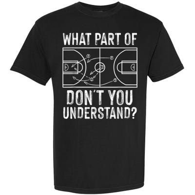 Funny Basketball Coach Design Men Women Ball Game Trainers Garment-Dyed Heavyweight T-Shirt