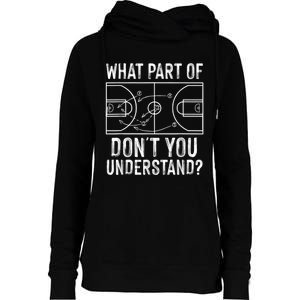 Funny Basketball Coach Design Men Women Ball Game Trainers Womens Funnel Neck Pullover Hood