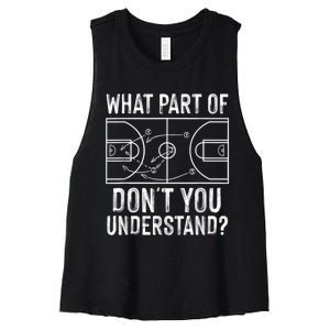 Funny Basketball Coach Design Men Women Ball Game Trainers Women's Racerback Cropped Tank