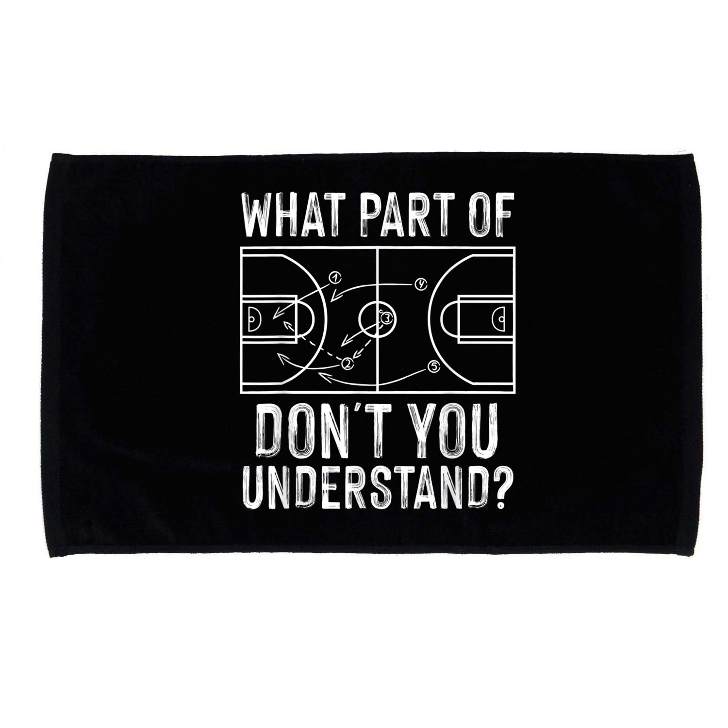 Funny Basketball Coach Design Men Women Ball Game Trainers Microfiber Hand Towel