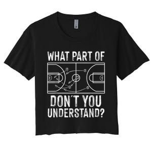 Funny Basketball Coach Design Men Women Ball Game Trainers Women's Crop Top Tee