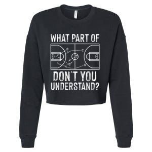 Funny Basketball Coach Design Men Women Ball Game Trainers Cropped Pullover Crew