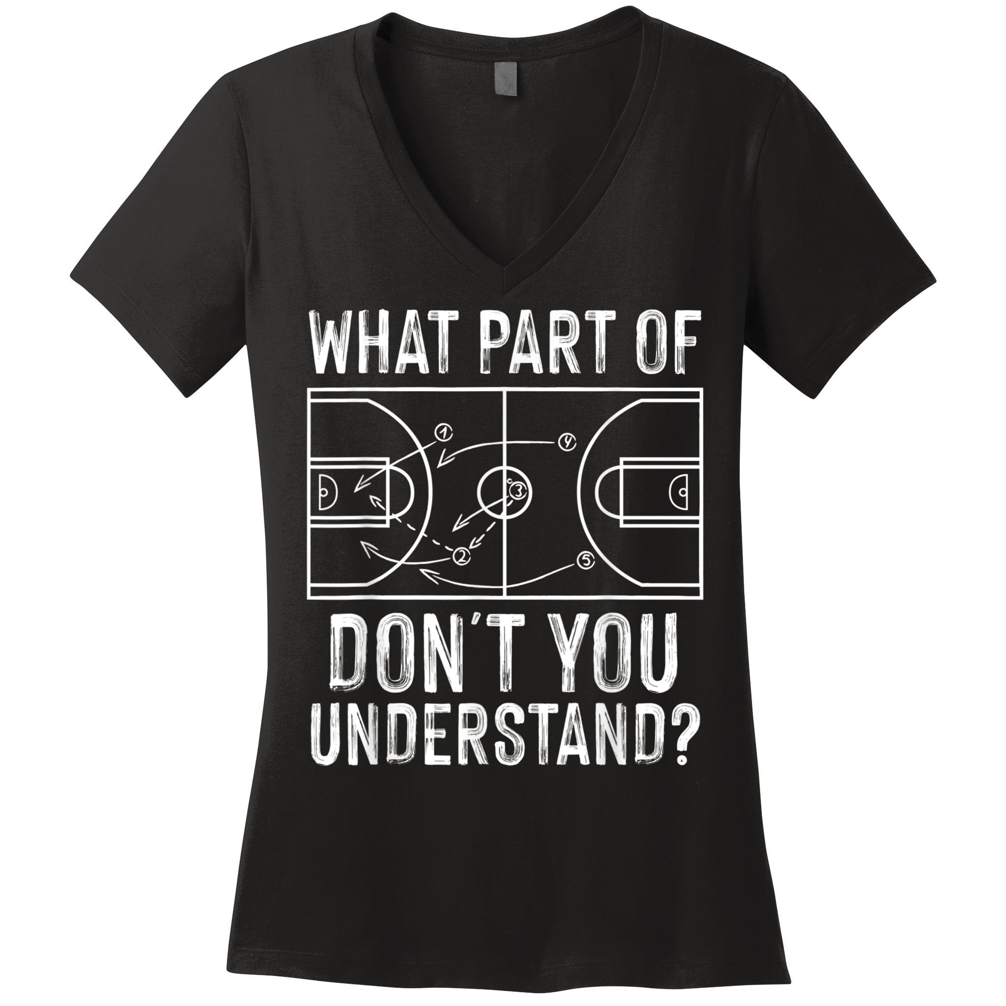 Funny Basketball Coach Design Men Women Ball Game Trainers Women's V-Neck T-Shirt