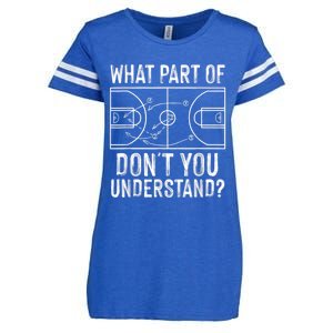 Funny Basketball Coach Design Men Women Ball Game Trainers Enza Ladies Jersey Football T-Shirt