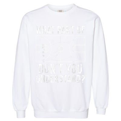 Funny Basketball Coach Design Men Women Ball Game Trainers Garment-Dyed Sweatshirt