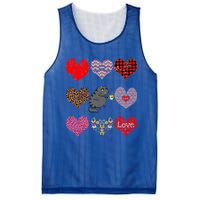 Funny Black Cat Hearts Pattern Coffee Lover Valentines Day Gift Mesh Reversible Basketball Jersey Tank