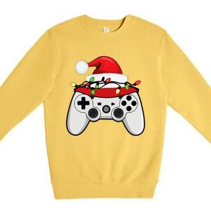 Funny Bruh Christmas Holly Red Plaid Xmas Pajamas Premium Crewneck Sweatshirt