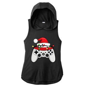 Funny Bruh Christmas Holly Red Plaid Xmas Pajamas Ladies PosiCharge Tri-Blend Wicking Draft Hoodie Tank